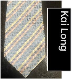 Kai Long Multicolored Silk Neck Tie